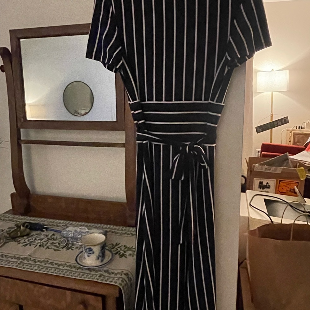 Ralph Lauren Blue and White Striped Jumpsuit